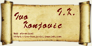 Ivo Konjović vizit kartica